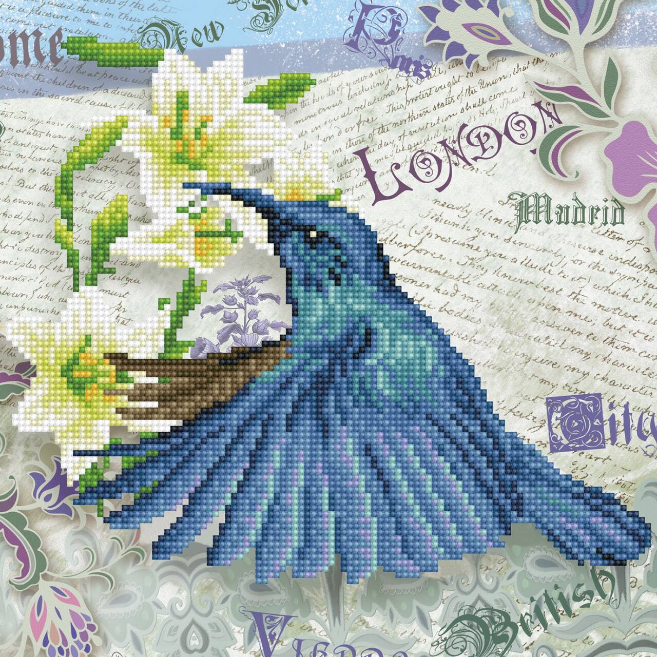 Diamond Dotz® Intermediate Hummingbird Travels Diamond Painting Kit